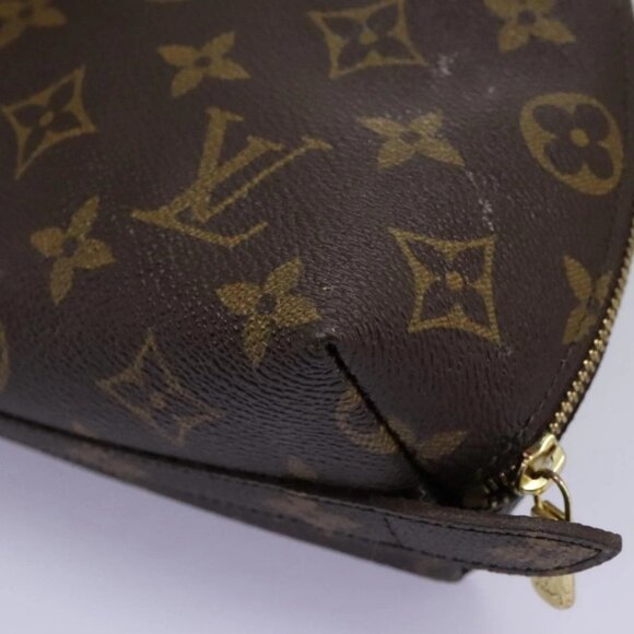 LOUIS VUITTON Monogram Trousse Demi Ronde Cosmetic Pouch M47520 LV Auth 112798 - Picture 7 of 16